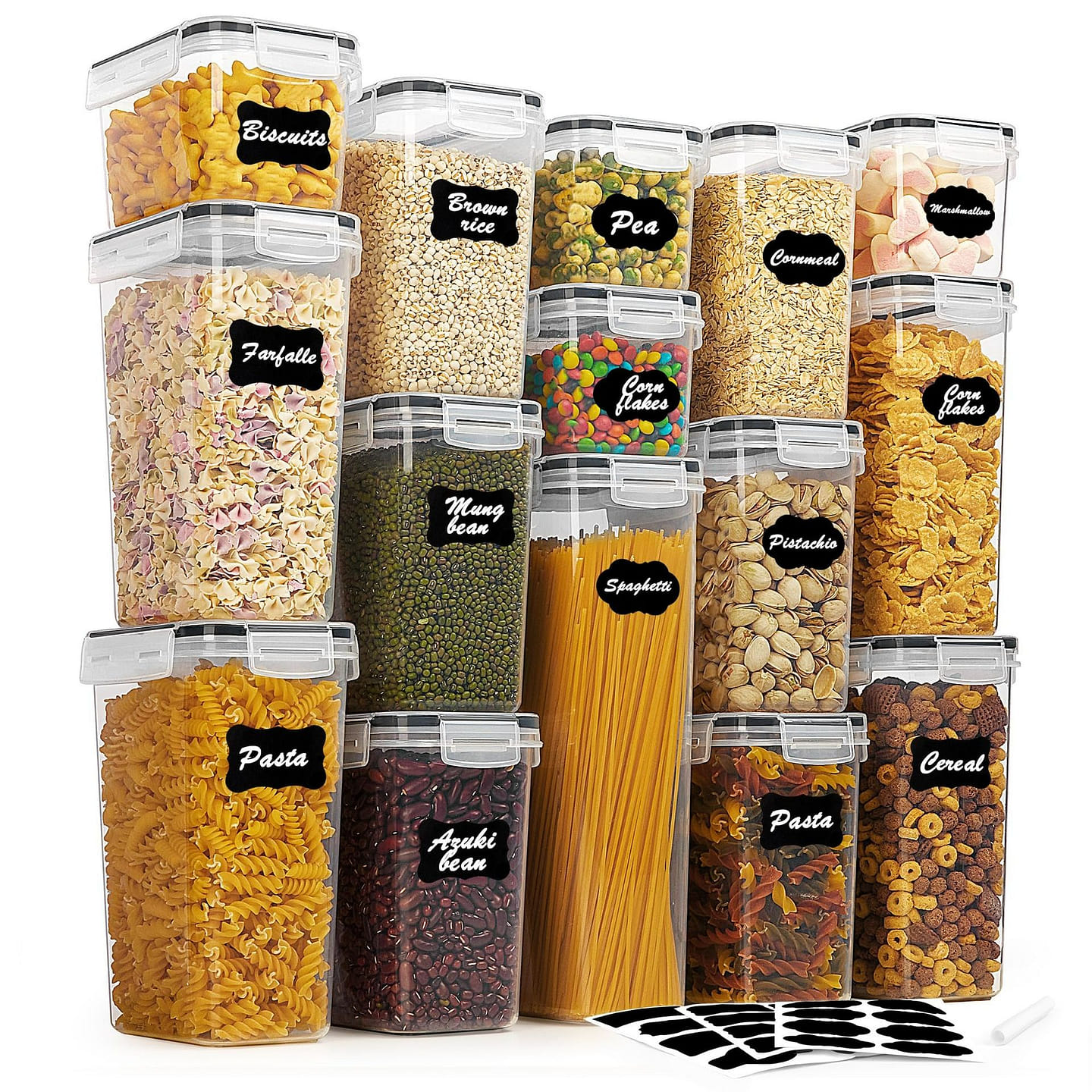 15pc Airtight Food Storage Containers Set with Lid 1 each