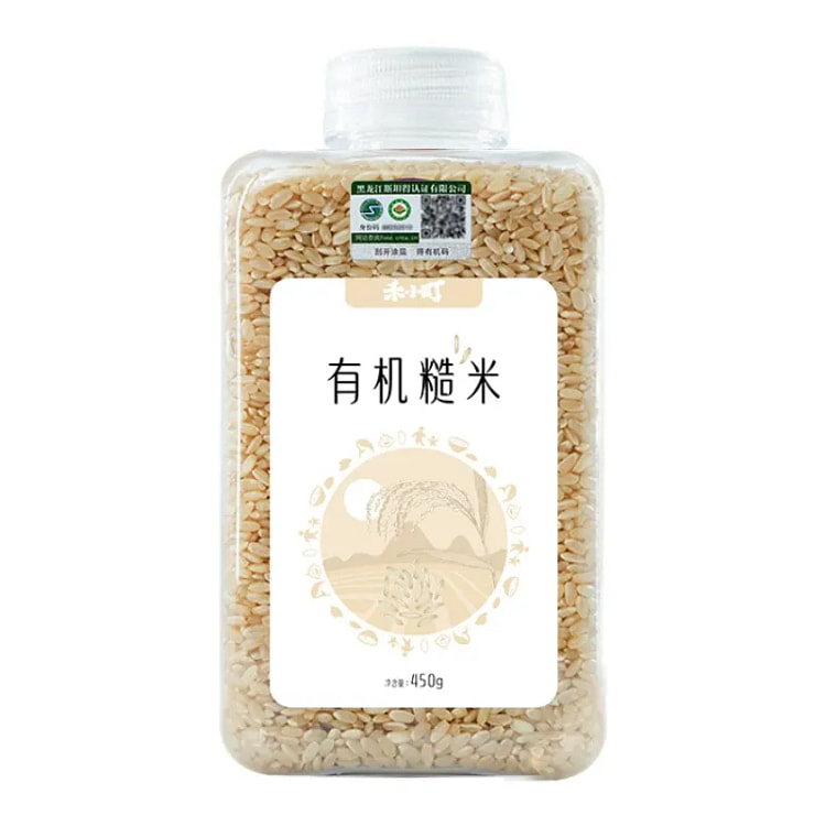 禾小町有机糙米450g瓶装单色糙米新米杂粮饱腹粗粮 450 克