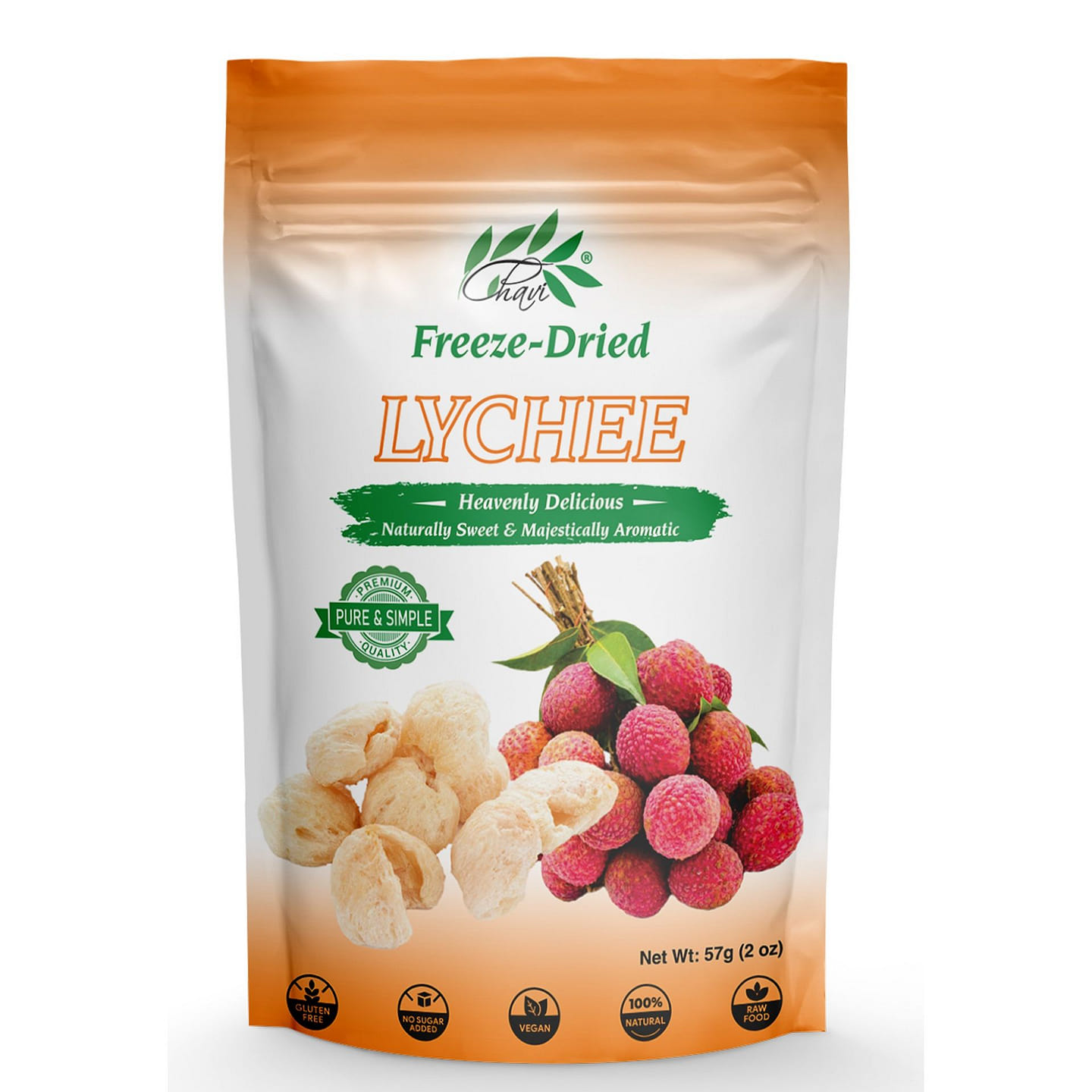 CHAVI Freeze-Dried Lychee – 2 Oz- Non GMO 2 oz