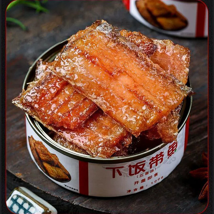 香辣带鱼罐头100g*1罐