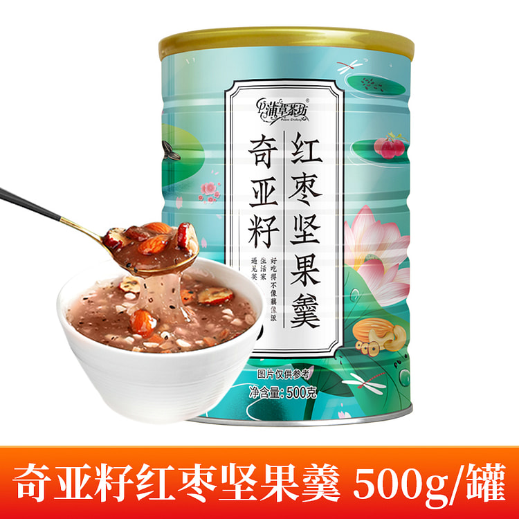 蒲草茶坊奇亚籽坚果羹500g*1罐