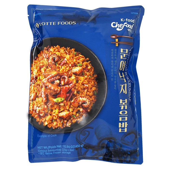 Get Lotte Foods Octopus Fried Rice, 2 Servings, Frozen Delivered Weee