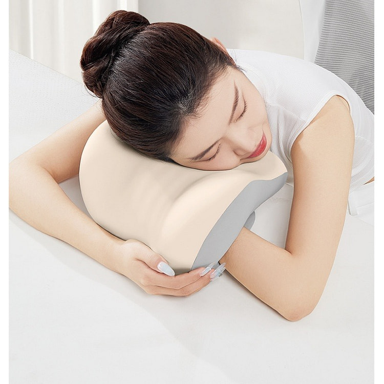 知梦人办公椅头枕工位护腰座椅子靠背加高午睡枕 米灰 1 份