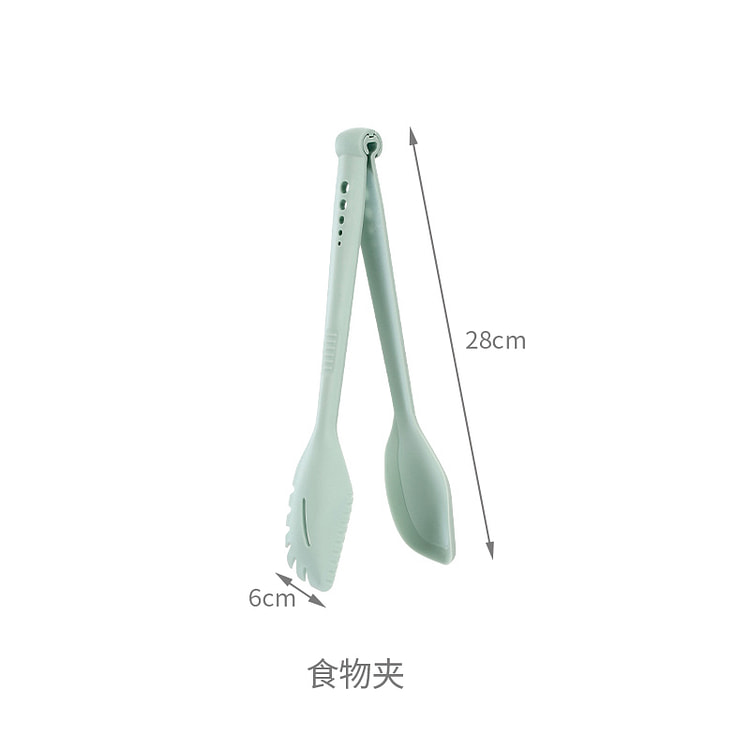 Silicone food tongs olive green *1