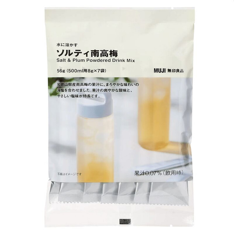 MUJI 补水补盐冲饮粉末 梅子海盐味 56g 1 包