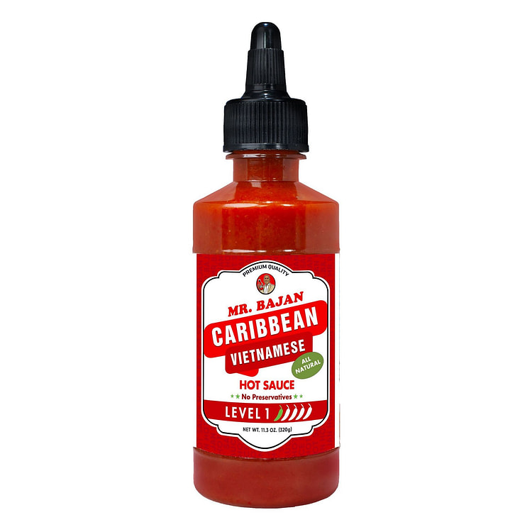 Mr. Bajan Caribbean Vietnamese Hot Sauce Level 1 5.99 bottle