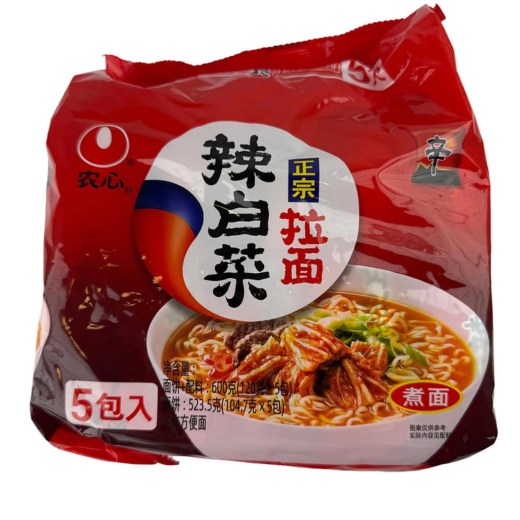 农心辣白菜五连包 600 克 (min 3)