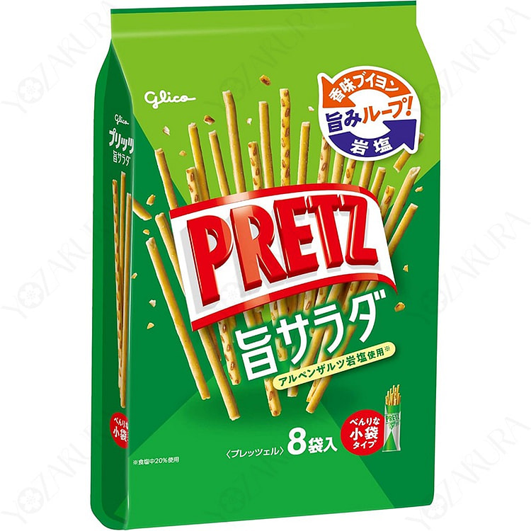 Glico PRETZ Savory Salad Flavor 8P 118g 1 pack