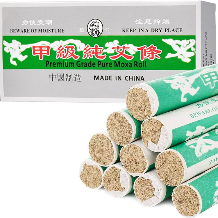 Pure Moxa Rolls, 10 Rolls Handmade Mugwort Sticks 1 each