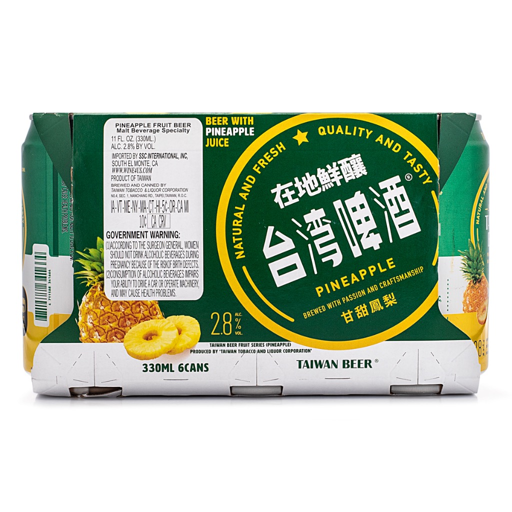 Taiwan Pineapple Beer 330ml 6 can