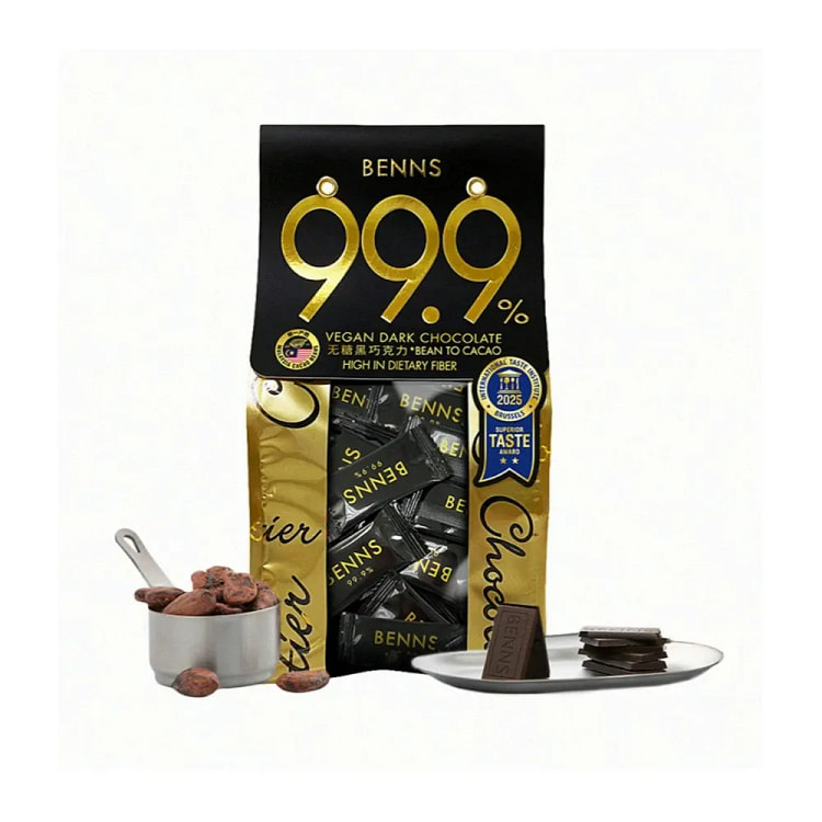 贝纳丝 至醇无糖黑巧克力(99.9%可可含量) 138 克