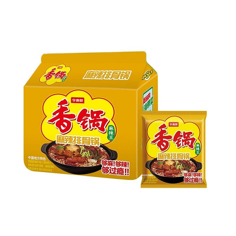 Jinmailang Spicy Rib Flavor Instant Noodles 118g*5 590 g
