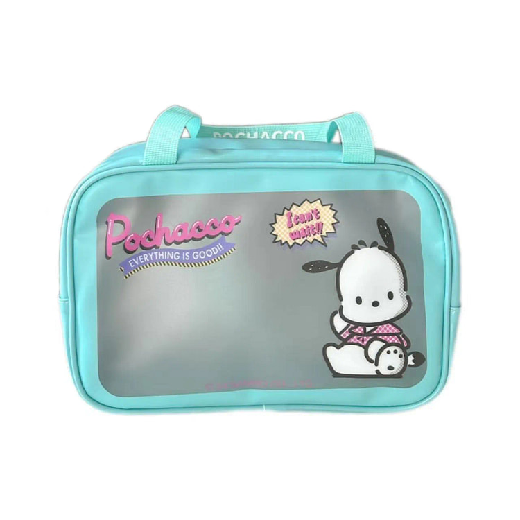 【中国直邮】日本 SANRIO 三丽鸥 磨砂化妆包 防水便携式 手提旅行 收纳袋 大容量可爱洗漱包-帕恰狗款 1个*|预计到达时间3-4周