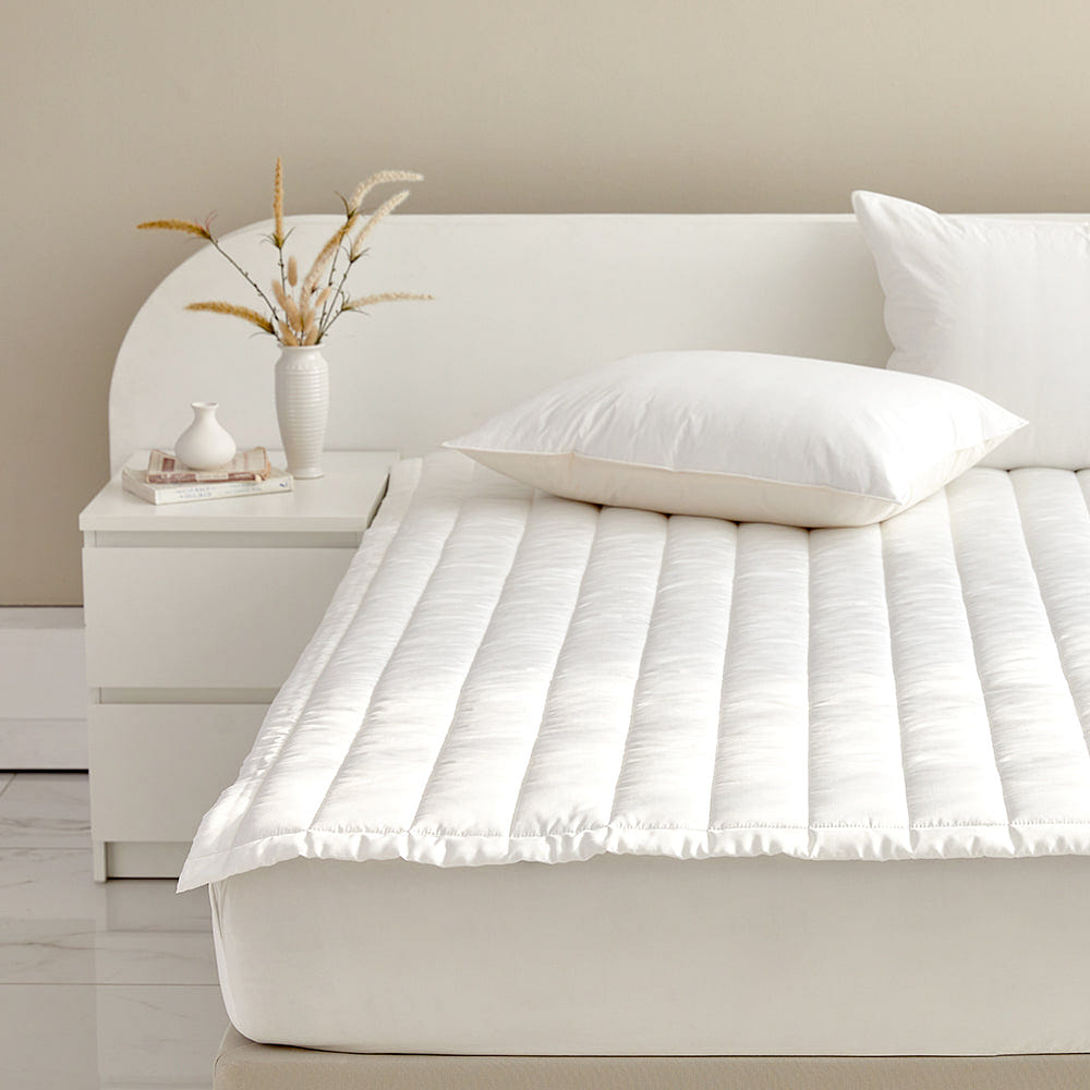 mumooroom Daily Tencel Modal Mattress Pad with Elastic Band – WHITE (US Twin) 1 each