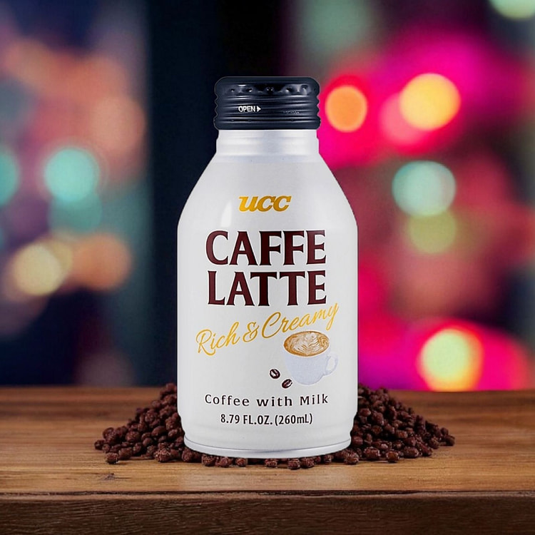 UCC 浓郁奶油拿铁咖啡，加牛奶的咖啡