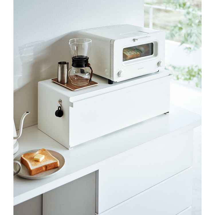 面包盒 - 宽 - 钢白色