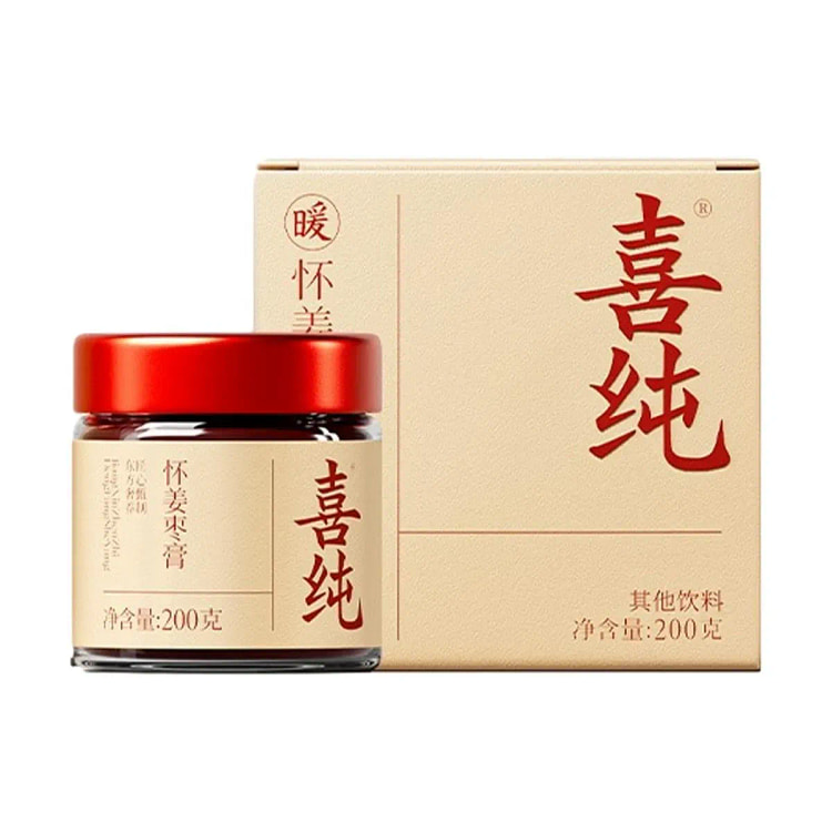 喜纯 怀姜枣膏 红糖枸杞姜红玫瑰红枣茶去缓寒 200 克