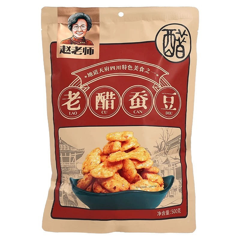 Chongqing specialty: Mr. Zhao’s Old Vinegar Peeled Broad Beans, 500g 500 g