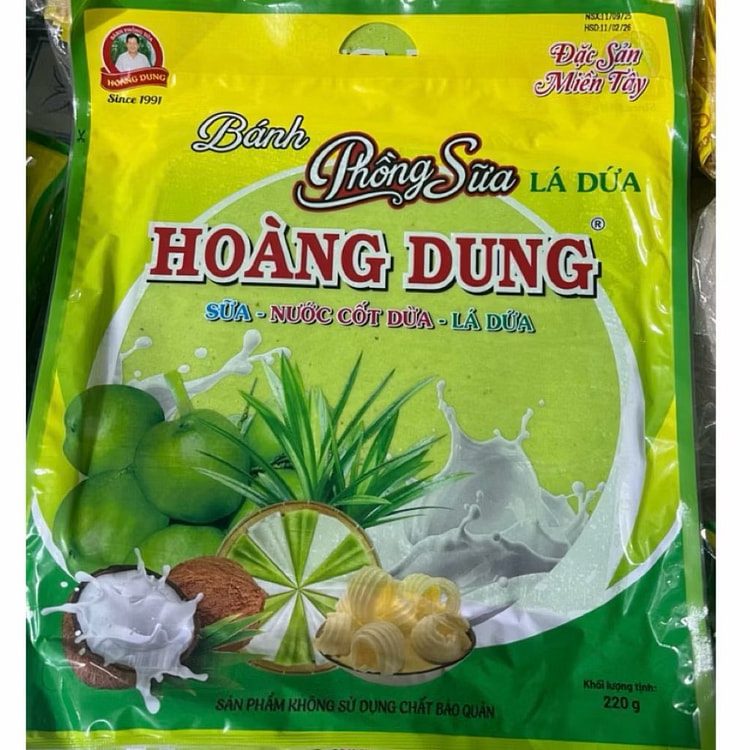 Hoang Dung Pandan Flavored Milk Rice Paper 220 g