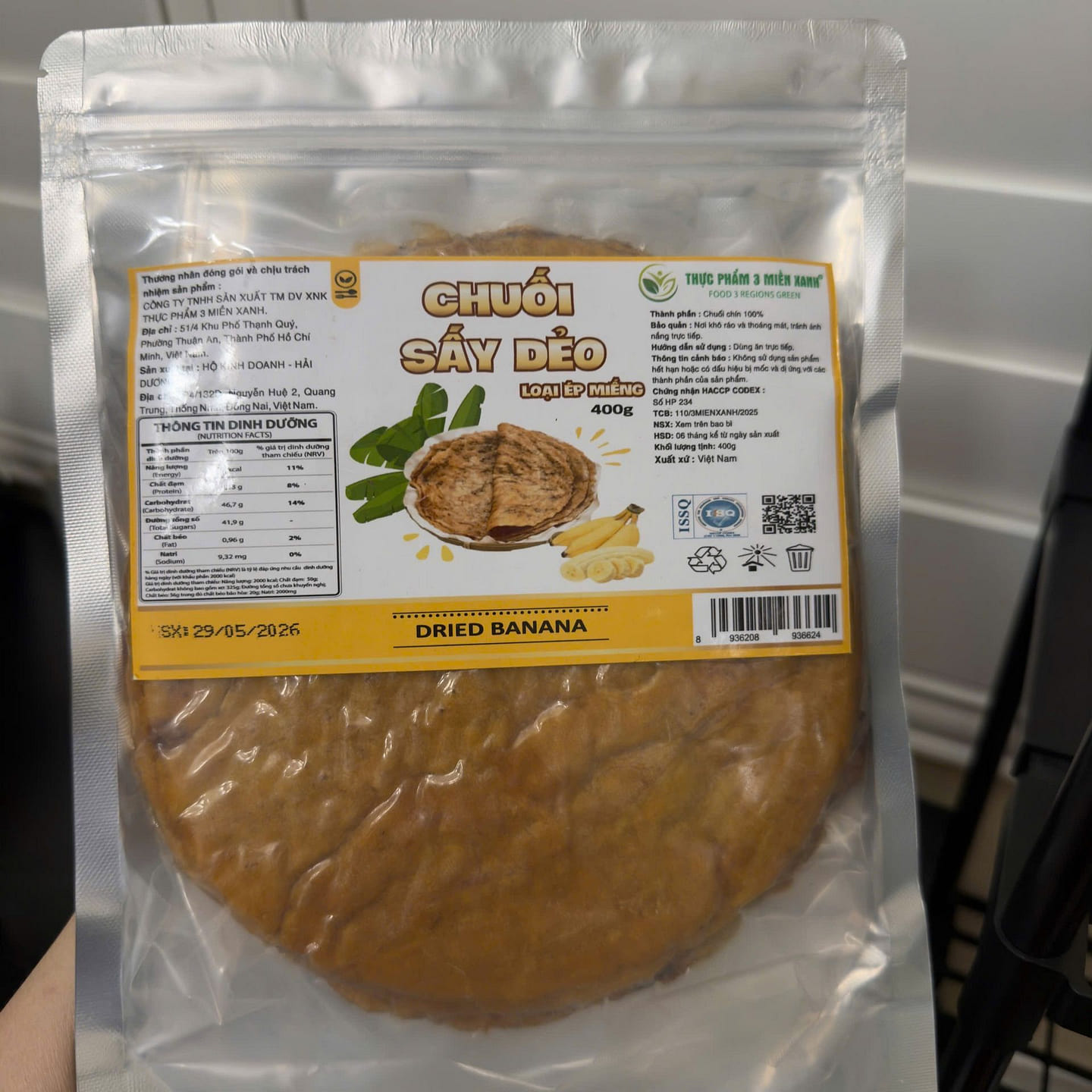 Dried pressed banana 400 g