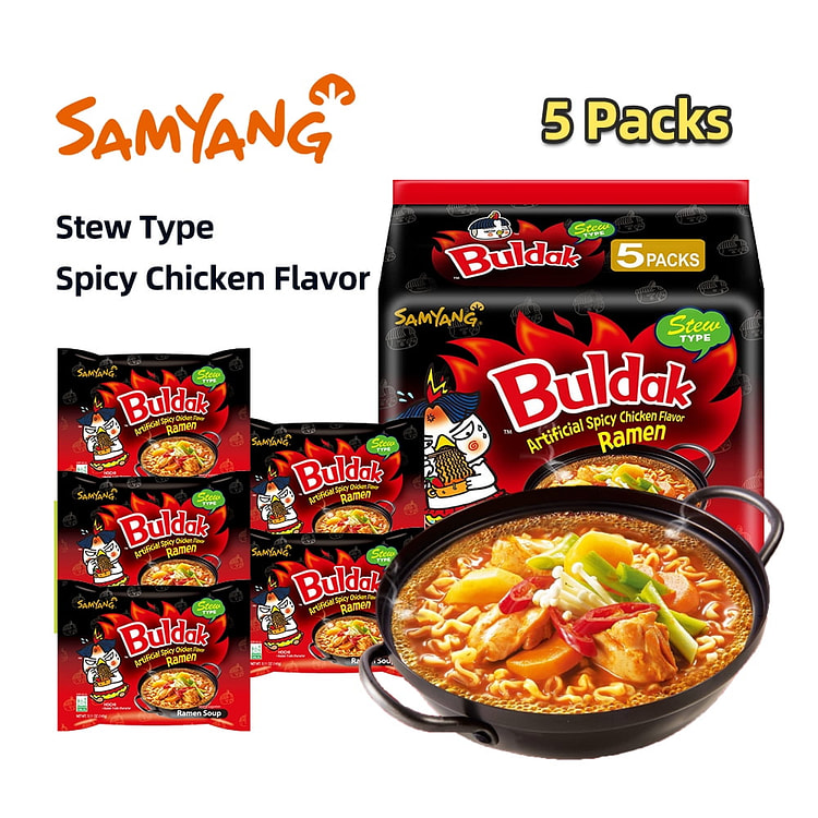 Samyang 鸡辣火锅面 浓辣汤底 2.16oz