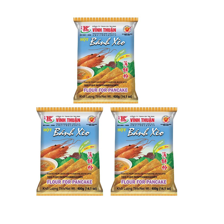 [Vinh Thuan] Banh Xeo Flour 400g x3 Packs 3 count