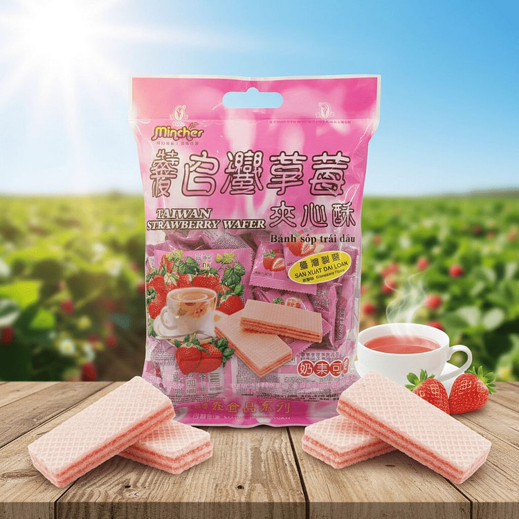 台湾草莓威化饼 14 盎司