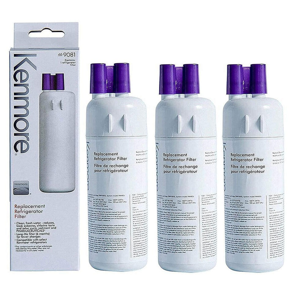 3-Pack Kenmore Elite 9081 Replacement Ice and Water Refrigerator Filter 1.2 lb