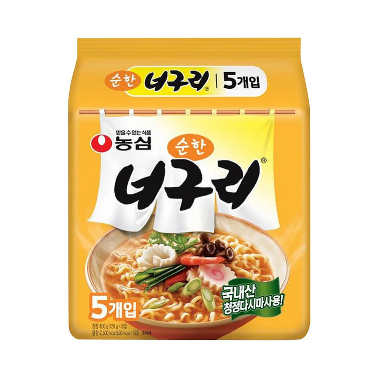 농심 너구리 순한맛 5p