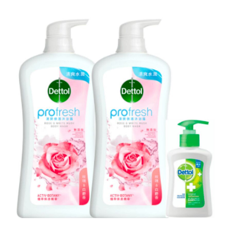 Dettol Rose & White Musk Body Wash 950ml (2PCS) 1 pack