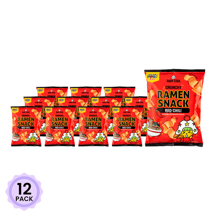 Baby Star 라면스낵 매운맛 170 그램*12 팩