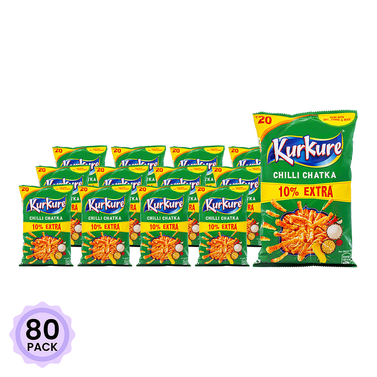 Kurkure 印度香辣米脆小食 90 克*80 包