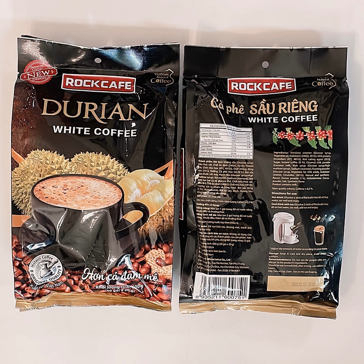 Cà phê sầu riêng Hoà Tan Rock Coffee 30 gói x 20g