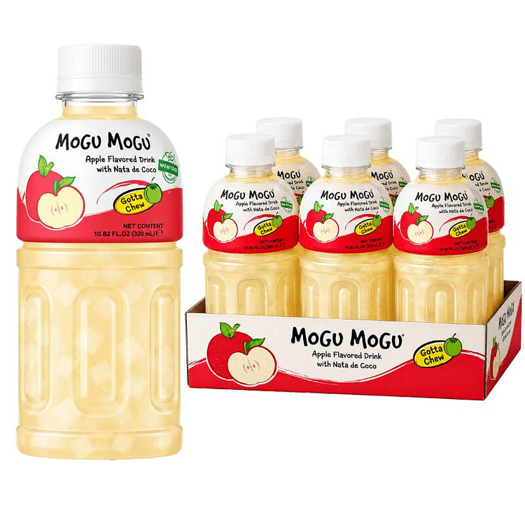 Mogu Mogu Apple Nata de Coco 10.8 oz 6 bottle