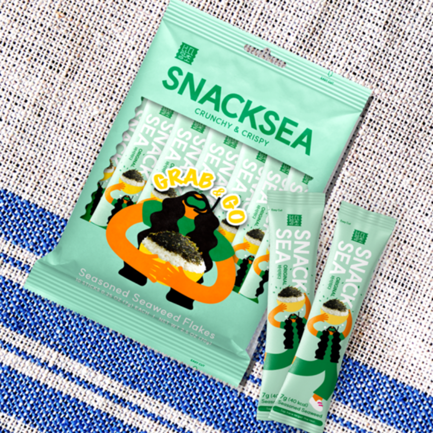 SNACKSEA -Seasoned Seaweed Flakes 10 Sticks 0.25(7g) Each 0.25 オンス