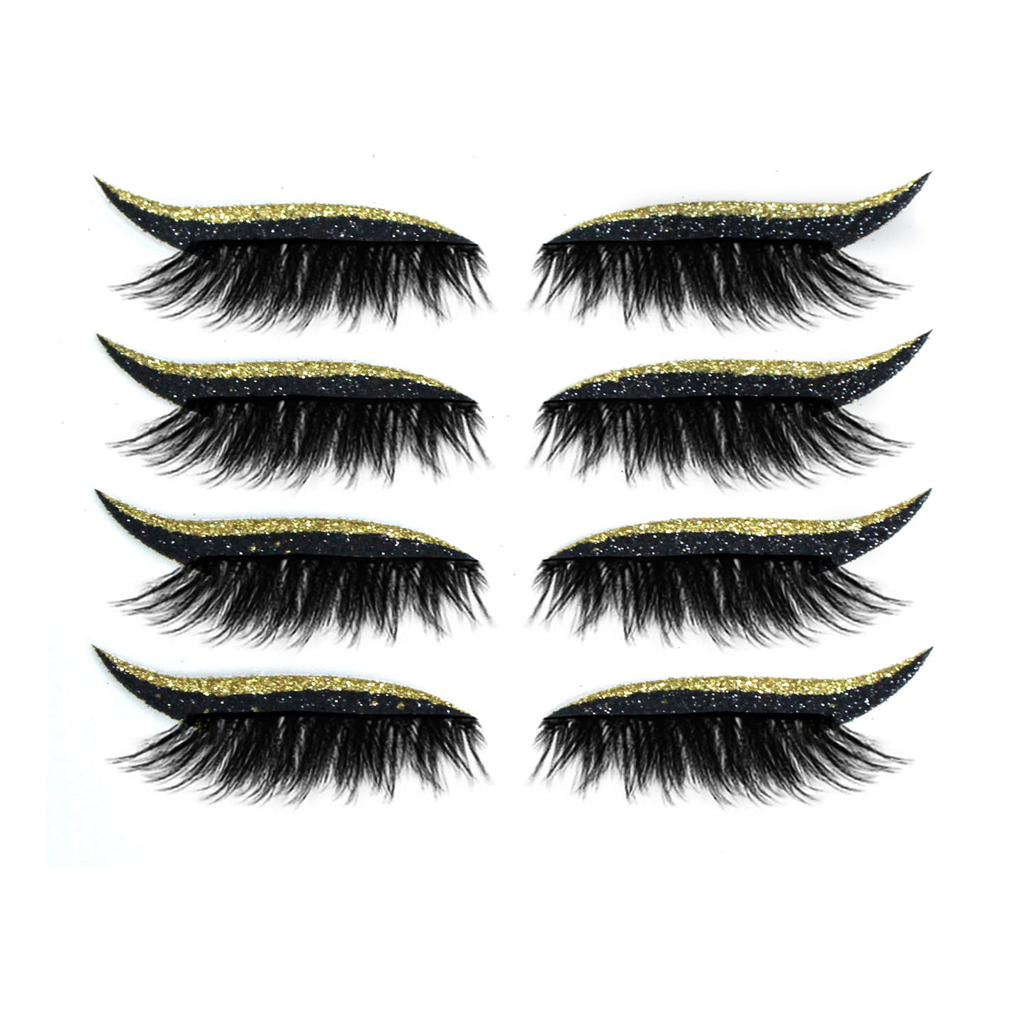 glitter self-adhesive eyeliner eyeshadow-Green-4P 1 case