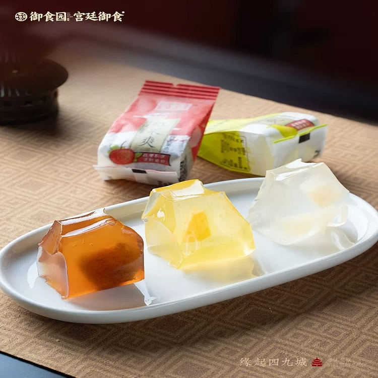 御食园水果果肉果冻500g儿童小零食北京特产 500 克