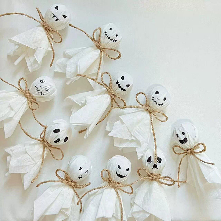 Xi'er Handwritten Halloween Ghost 10 Lollipop Gift Box