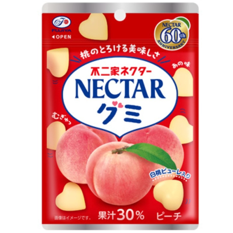 不二家 FUJIYA 超柔軟 白桃口味 軟糖 48 克