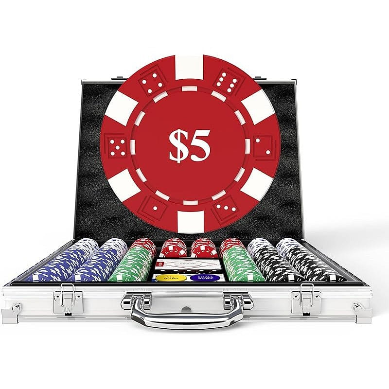 500pcs 11.5g Dice Poker Chips with Denomination 1 count