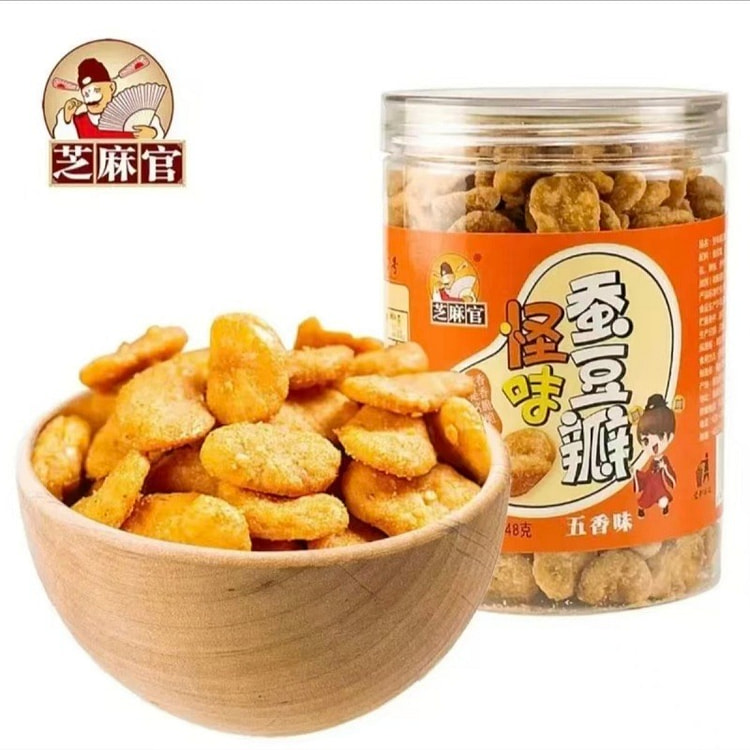 芝麻官怪味蚕豆瓣胡豆瓣去皮酥脆零食五香味248g罐 248 克