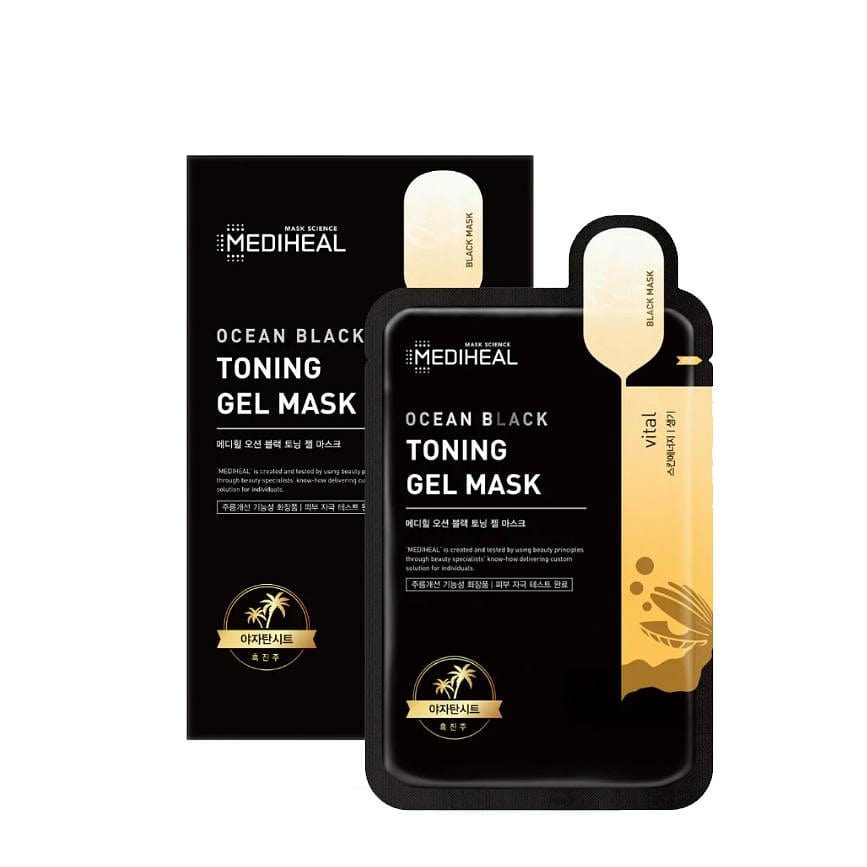 MEDIHEAL Ocean Black Toning Gel Mask 5pcs / 1 box