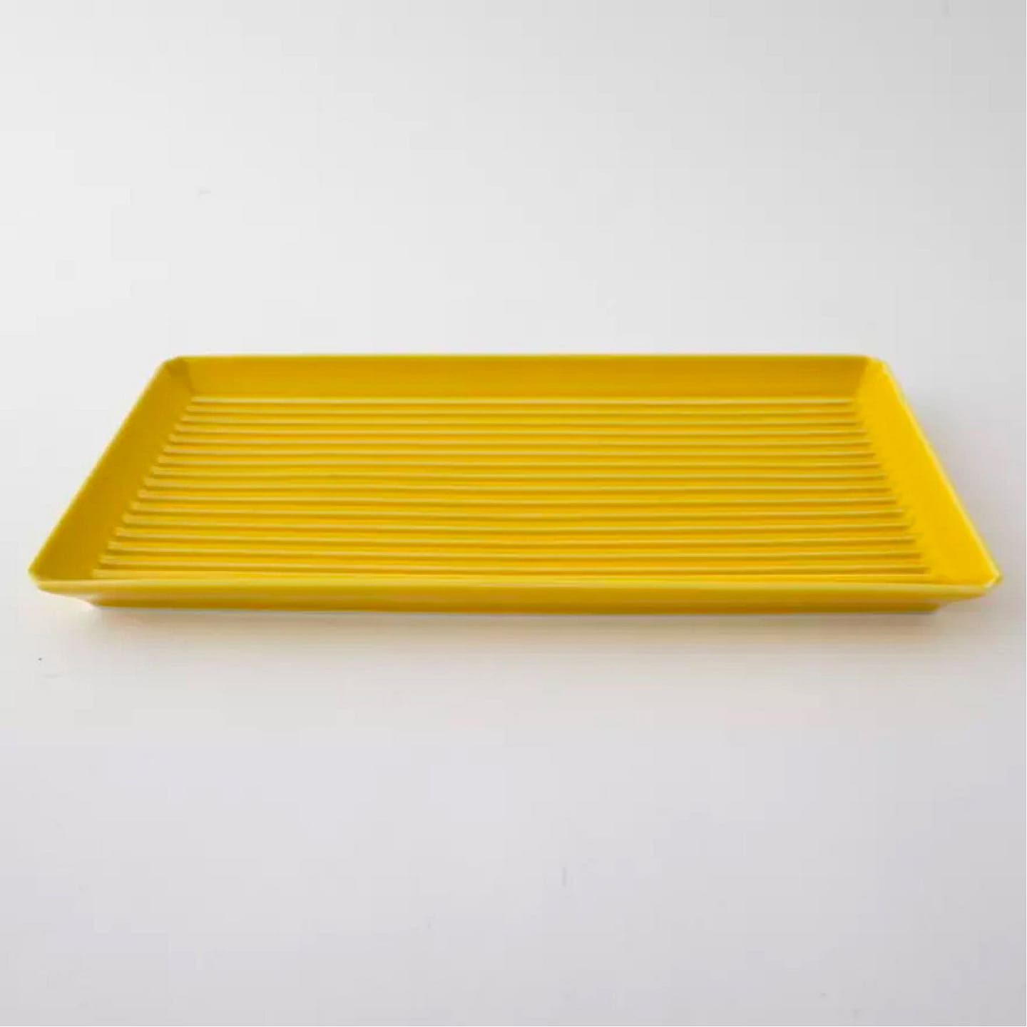 Hasami Ware Rectangular Color Groove Plate - Yellow 1 個