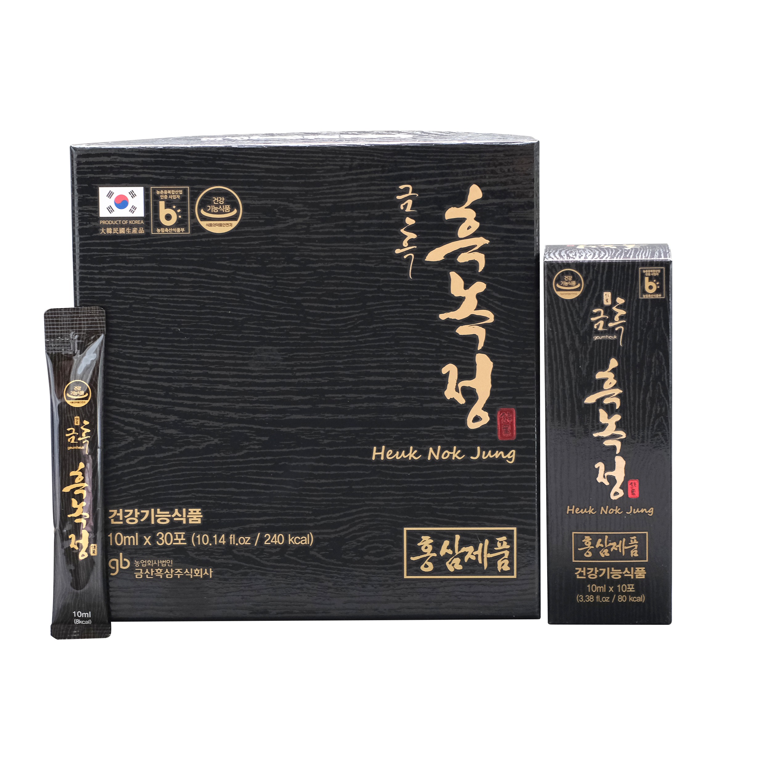 GeumHeuk Korean Black Ginseng Extract & Deer Antler Extract Powder HeukNokJung 300 ml