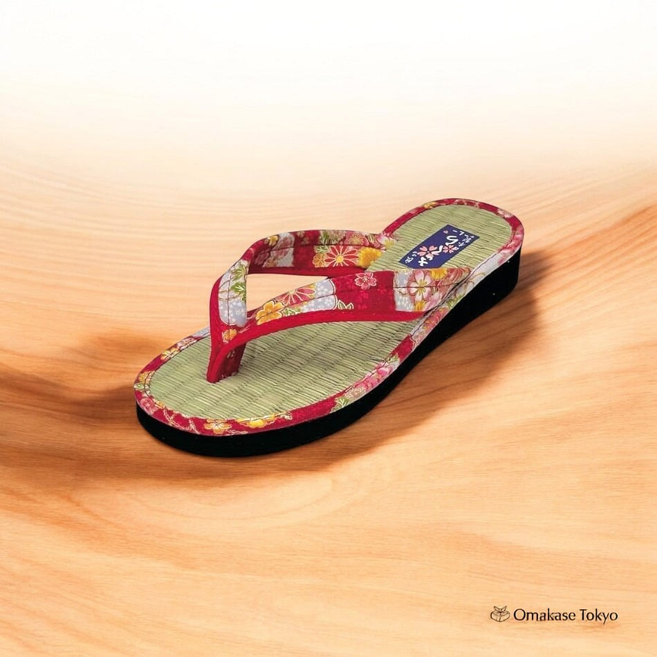 Daimyo Shokai Tatami Folding Sandals Red 3530 M 200 g