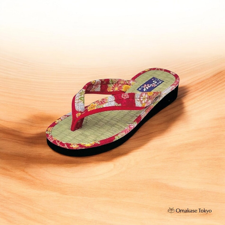 Daimyo Shokai Tatami Folding Sandals Red 3530 M 200 g