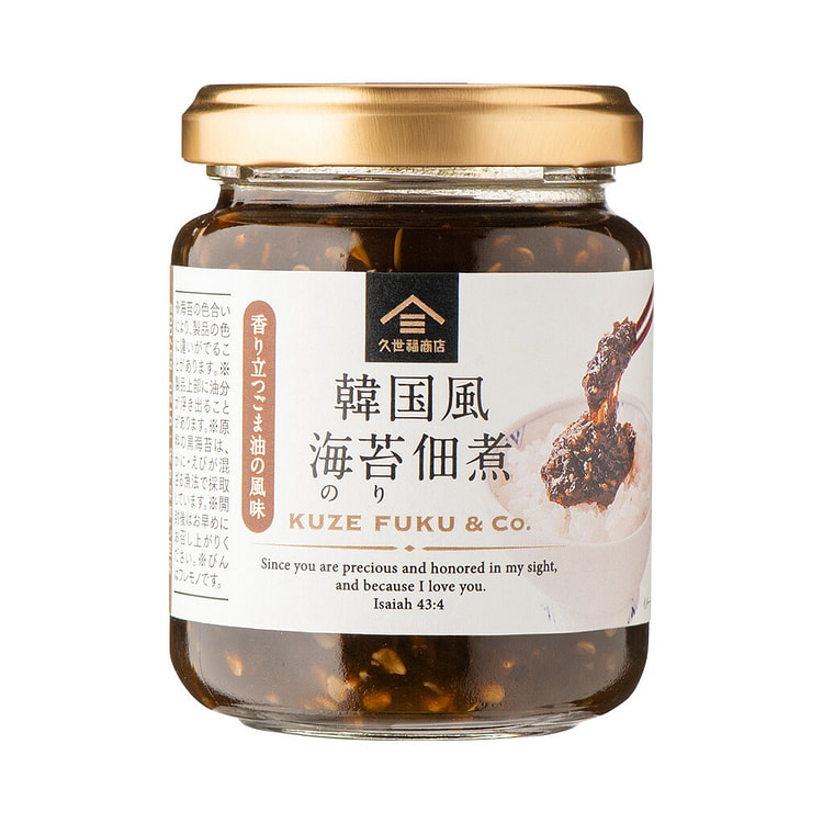 久世福商店 香浓韩式芝麻油海苔佃煮酱 140g 1 份