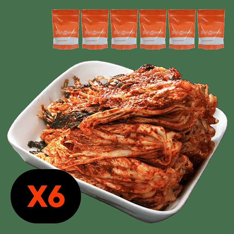 Napa cabbage hand made Kimchi 6 PACKS