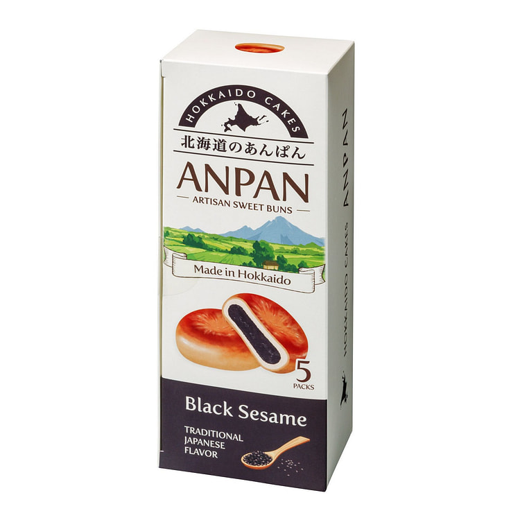 Hokkaido Anpan 5 ct Pack, Black Sesame Flavor 1 box
