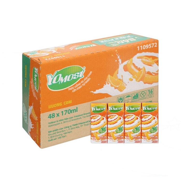 Yomost 酸奶饮料橙味 170ml 48瓶装